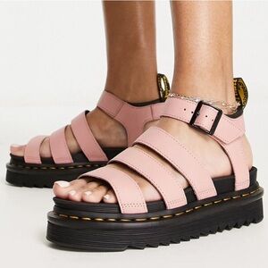 NEW Dr. Martens Blaire peach platform sandals